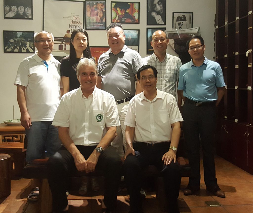 Great dinner with Wang Jianxin (Director of Education in Yiwu) and the Organizing team with Peter Schreiner